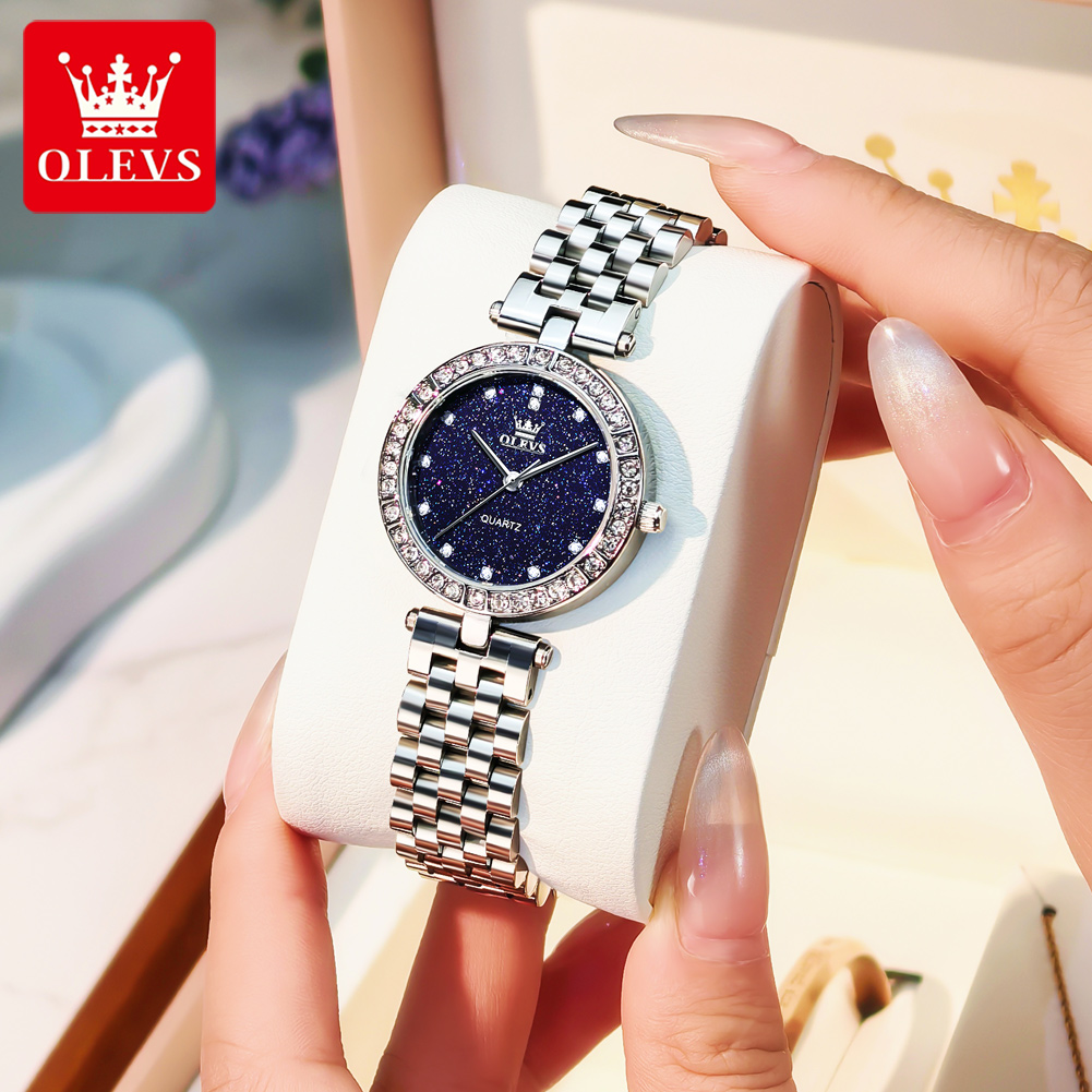 Luxury Ceramic Watch - OLEVS 3641 Womens Watch Elegant Simple
