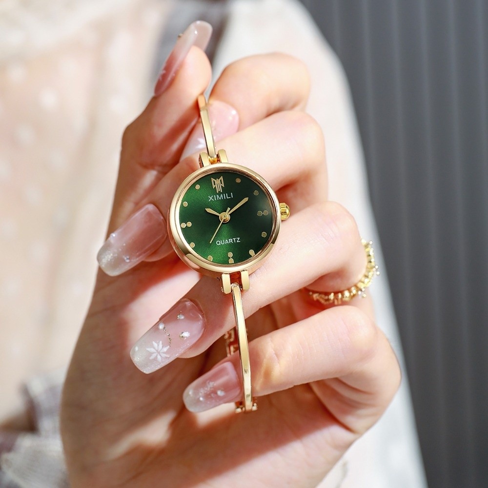 Luxury Ceramic Watch - Fashion Square-shaped Dial Pearl Watch Open