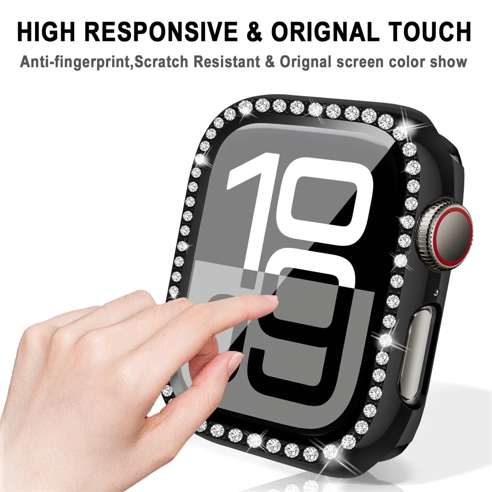 Glass+Diamond Case For Apple w - đánh giá và giá Iwatch Smartwatch Series 7