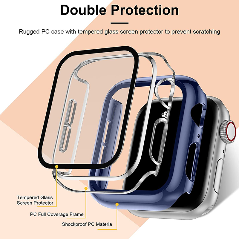 Tempered Glass+cover For Apple - đánh giá và giá Iwatch Smartwatch Series 7