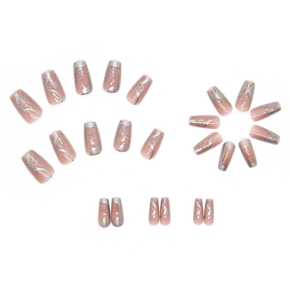 24pcs False Nails for Women Si - đánh giá và giá Crystal Press Tool