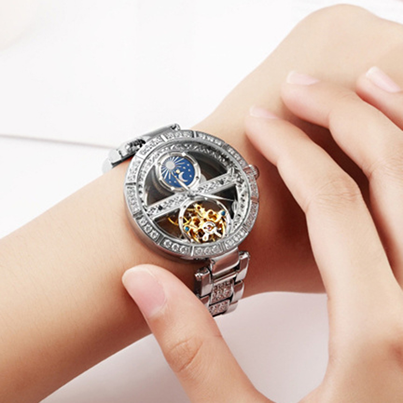 Ladies Watch Automatic Woman L - đánh giá và giá Skeleton Mechanical Watch