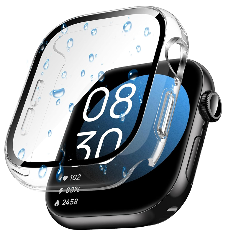 Glass+Case For Apple Watch 44m - đánh giá và giá Iwatch Smartwatch Series 7
