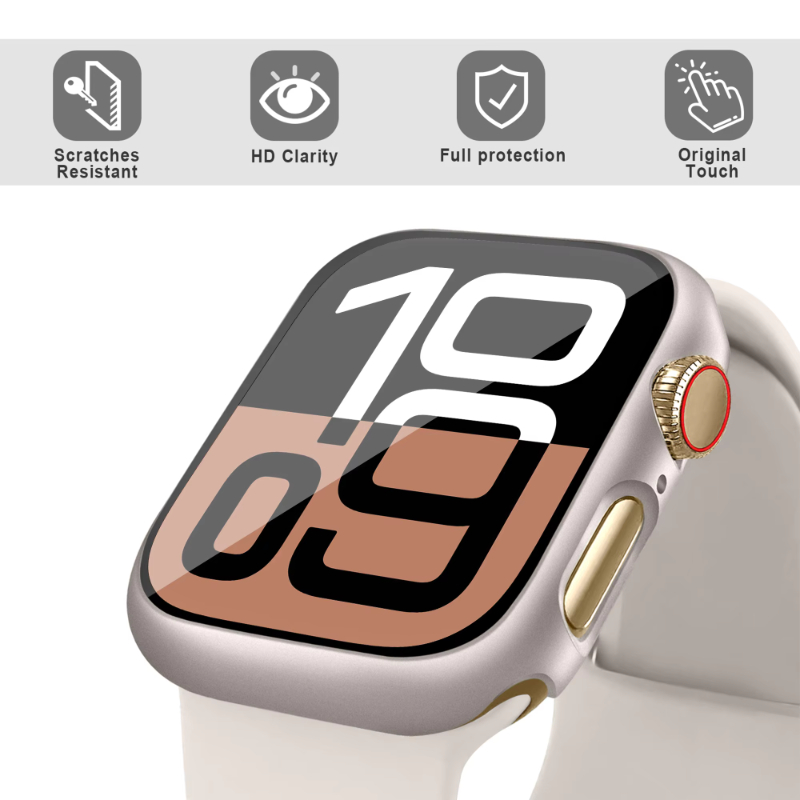 Glass+Case For Apple Watch 44m - đánh giá và giá Iwatch Smartwatch Series 7