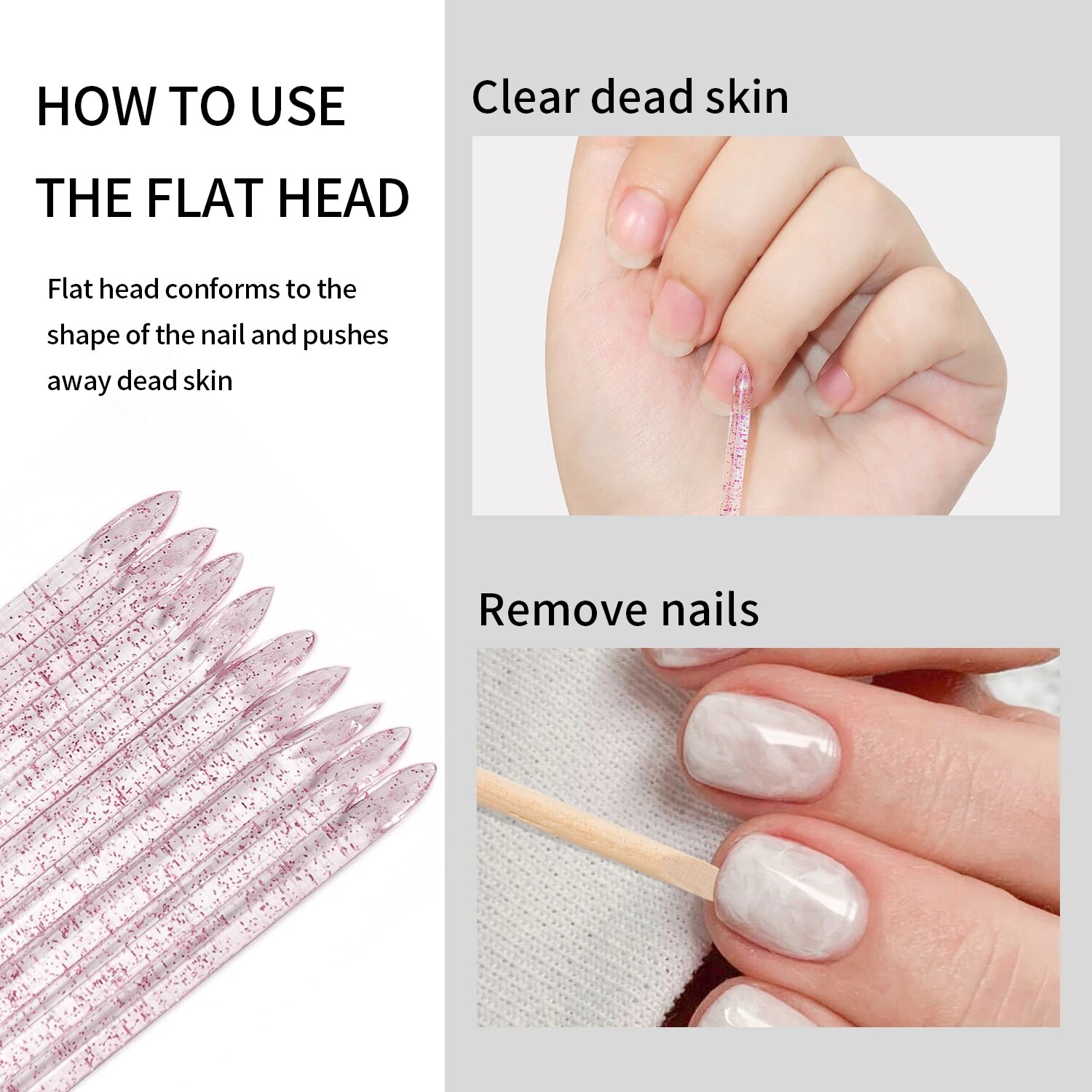 50 Pcs Nail Cuticle Pusher Cry - đánh giá và giá Crystal Press Tool