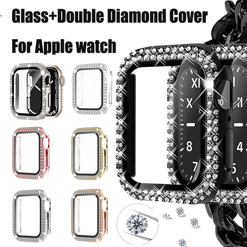 Glass+Diamond Cover For Apple  - đánh giá và giá Iwatch Smartwatch Series 7