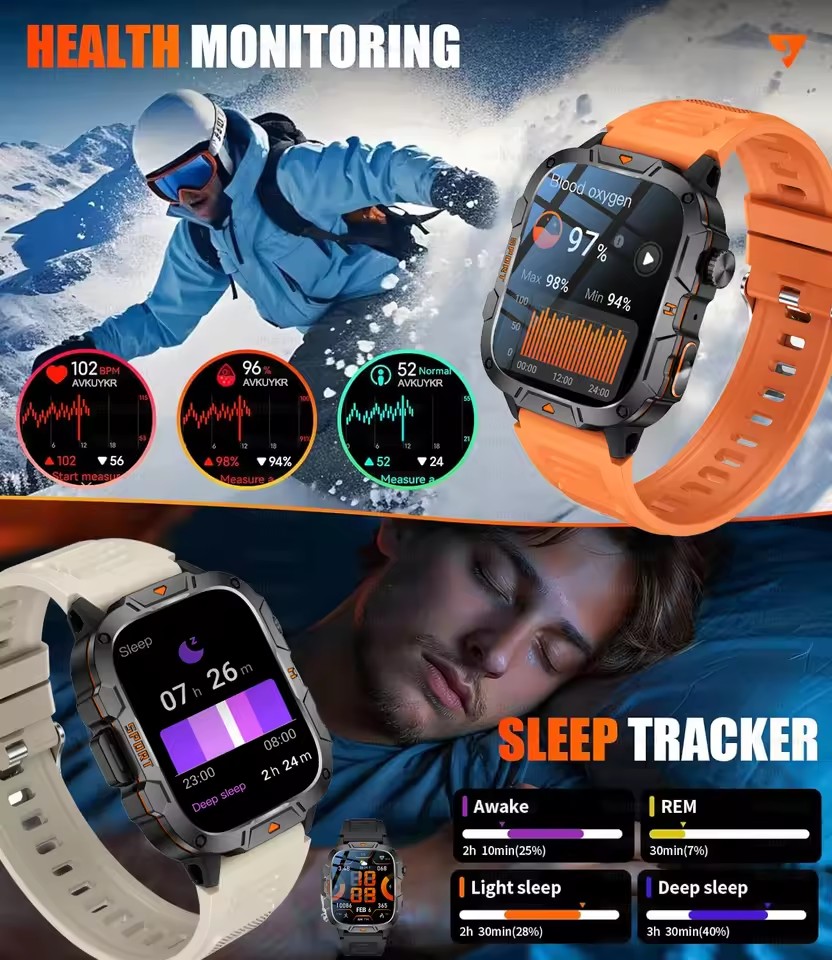 New Rugged Military Outdoor GP - đánh giá và giá Smartwatch Rugged Watches For Men