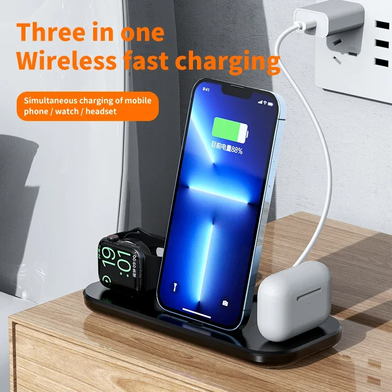 3 in 1 Wireless Charger Stand  - đánh giá và giá Watch Xs8