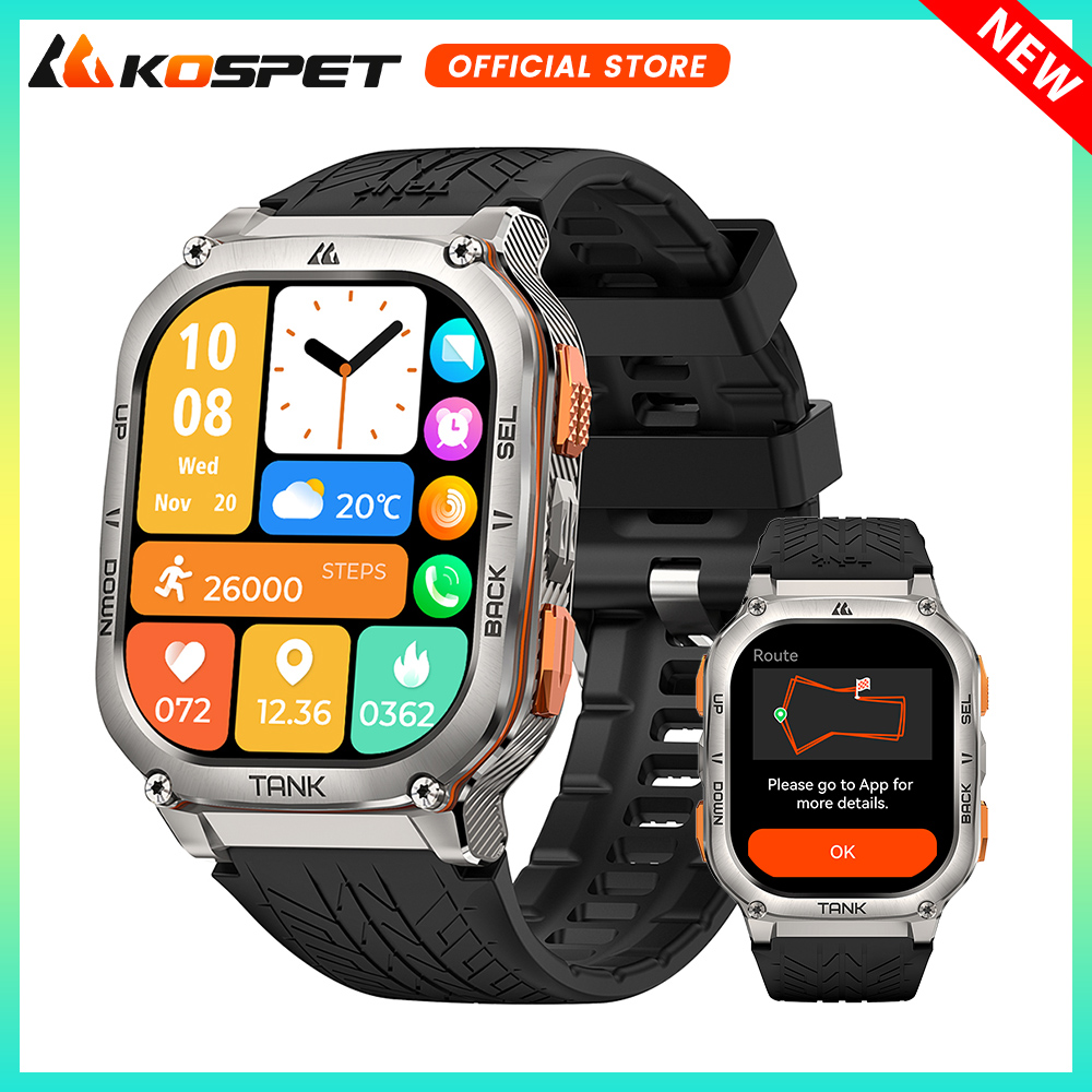 KOSPET TANK M3 Ultra GPS Smart - đánh giá và giá Altimeter Compass Watch