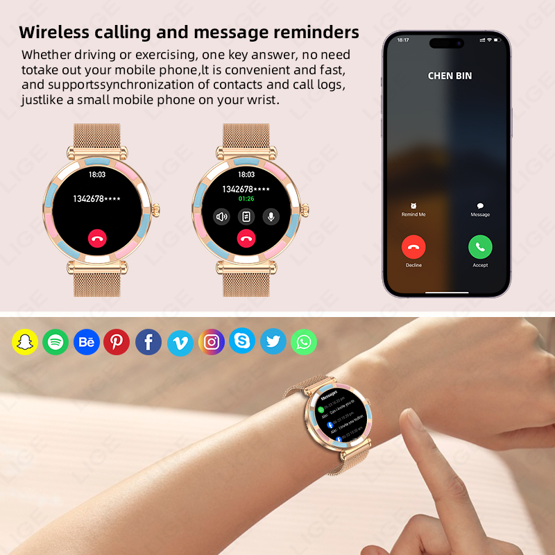 2026 LIGE Luxury Smart Watch F - đánh giá và giá Smartwatch Luxury Watches For Women